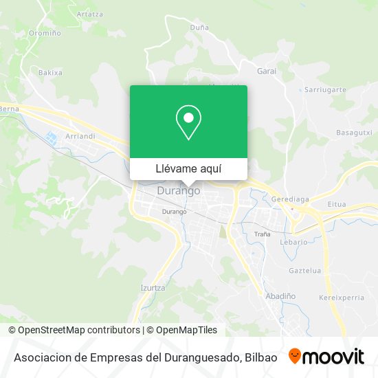 Mapa Asociacion de Empresas del Duranguesado