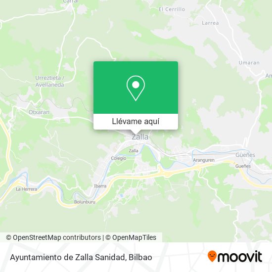 Mapa Ayuntamiento de Zalla Sanidad