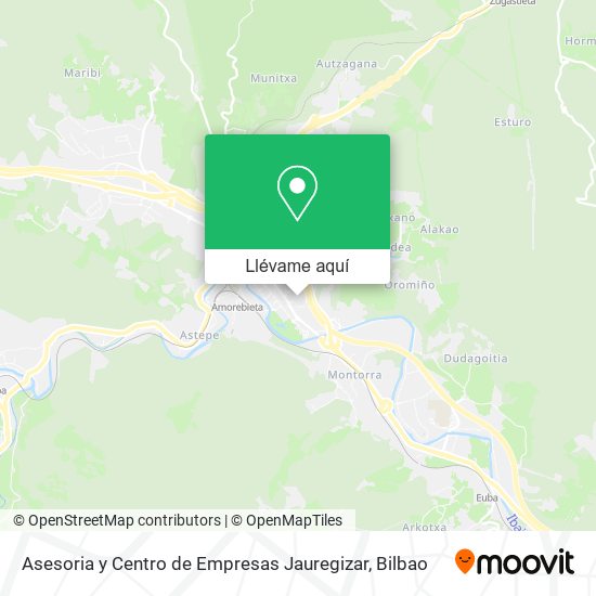 Mapa Asesoria y Centro de Empresas Jauregizar