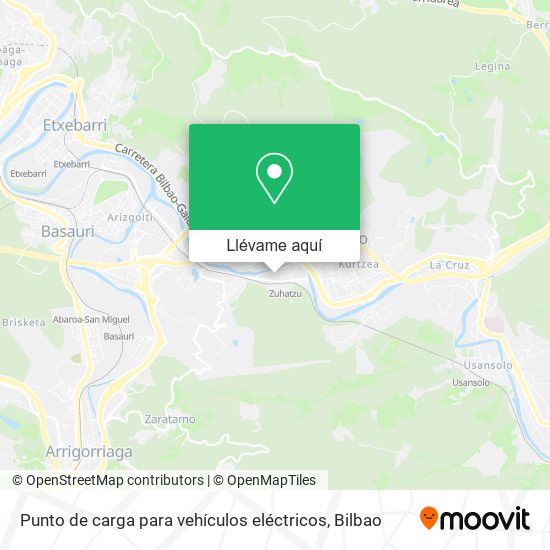 Mapa Punto de carga para vehículos eléctricos