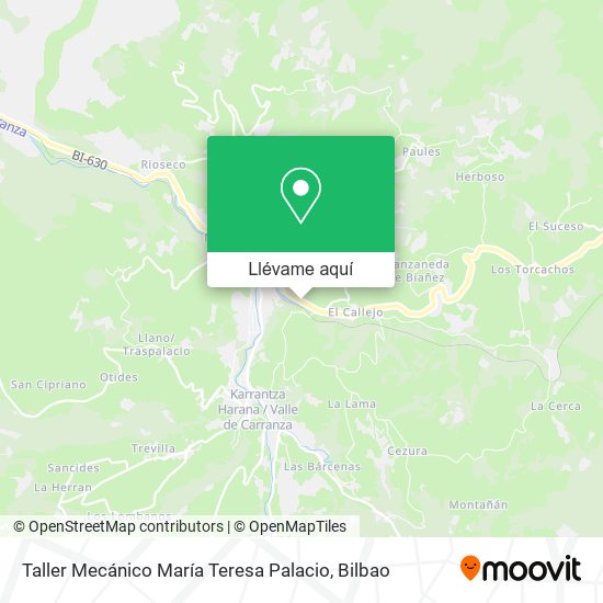 Mapa Taller Mecánico María Teresa Palacio