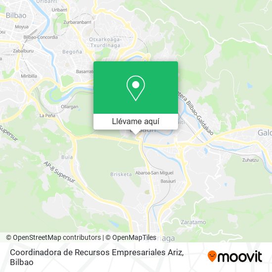 Mapa Coordinadora de Recursos Empresariales Ariz