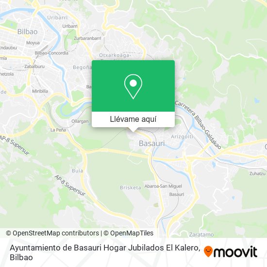 Mapa Ayuntamiento de Basauri Hogar Jubilados El Kalero