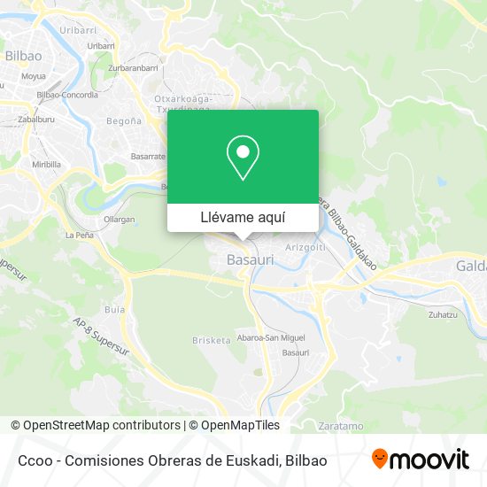 Mapa Ccoo - Comisiones Obreras de Euskadi