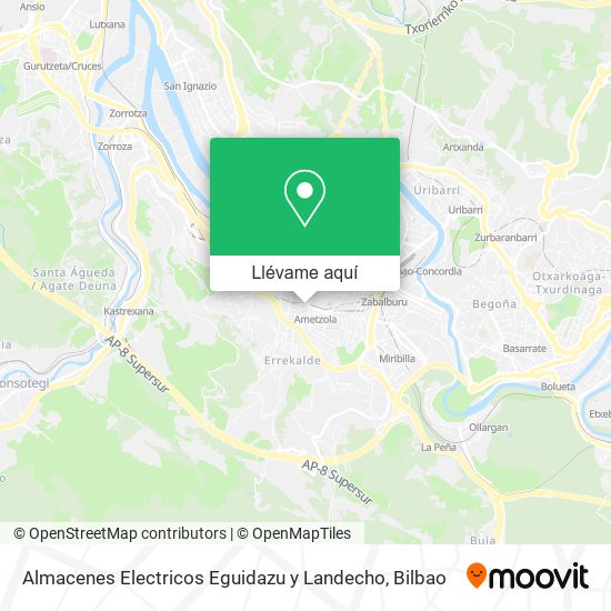 Mapa Almacenes Electricos Eguidazu y Landecho