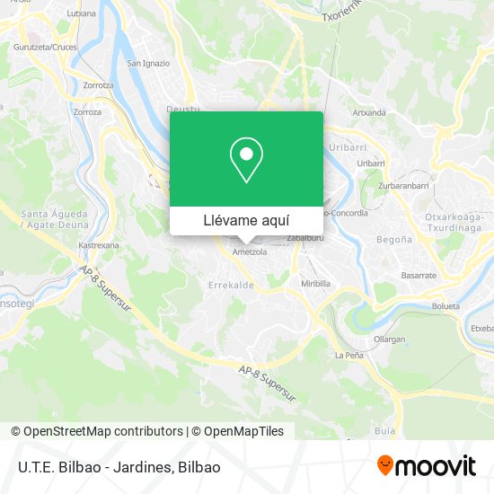 Mapa U.T.E. Bilbao - Jardines