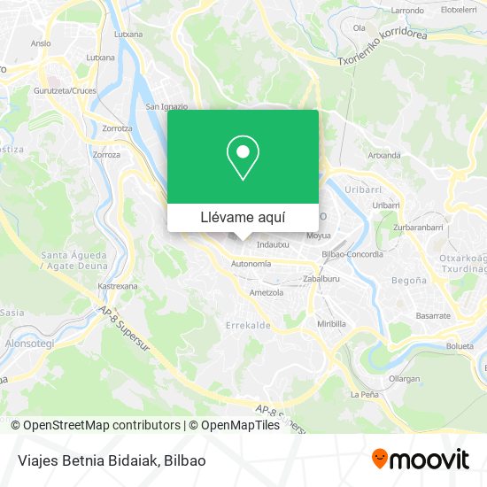 Mapa Viajes Betnia Bidaiak