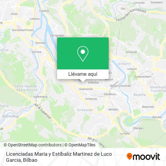 Mapa Licenciadas María y Estíbaliz Martínez de Luco Garcia