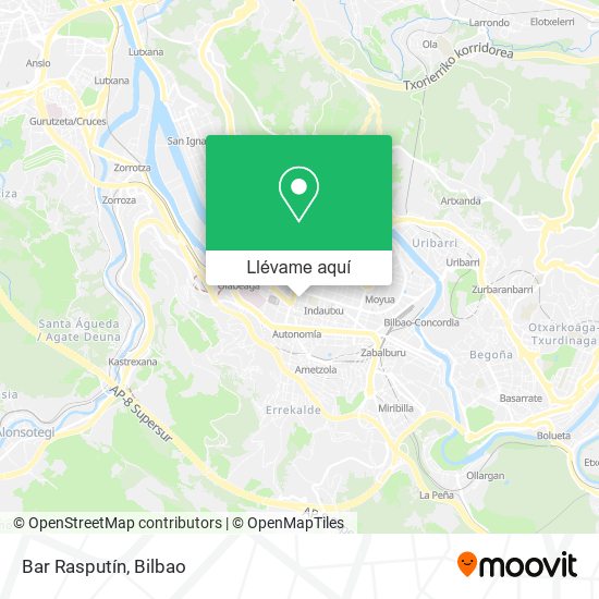 Mapa Bar Rasputín