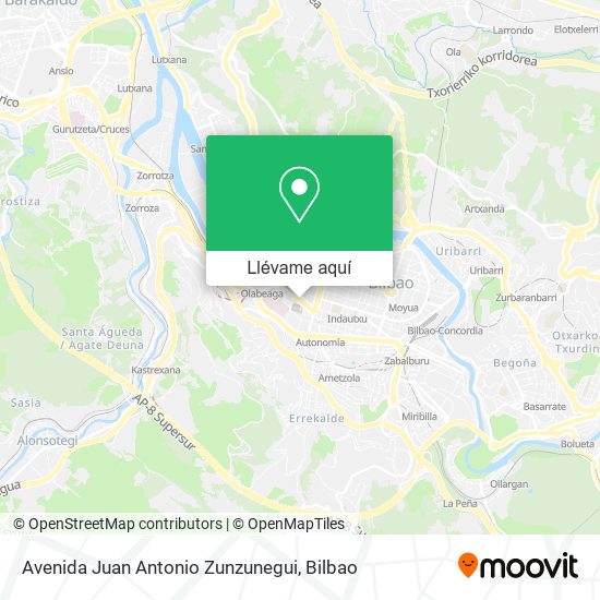 Mapa Avenida Juan Antonio Zunzunegui