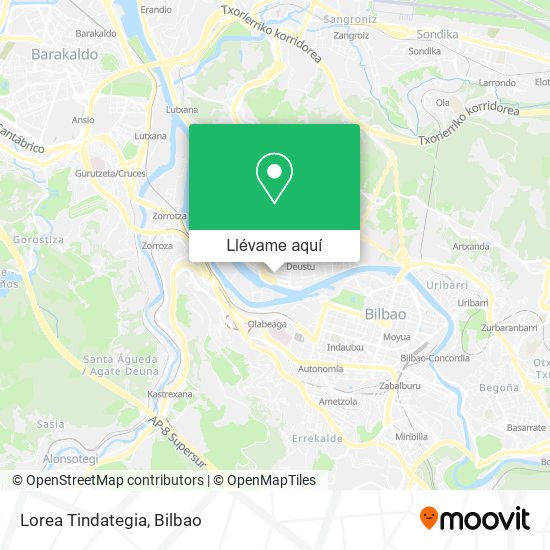 Mapa Lorea Tindategia