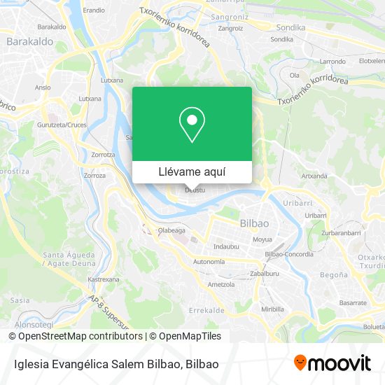 Mapa Iglesia Evangélica Salem Bilbao