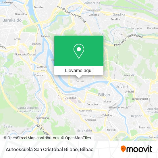 Mapa Autoescuela San Cristóbal Bilbao