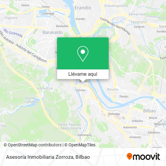 Mapa Asesoría Inmobiliaria Zorroza