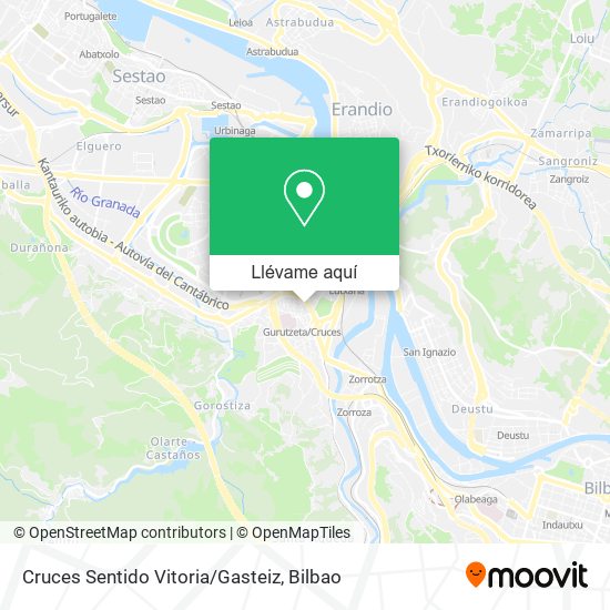 Mapa Cruces Sentido Vitoria/Gasteiz