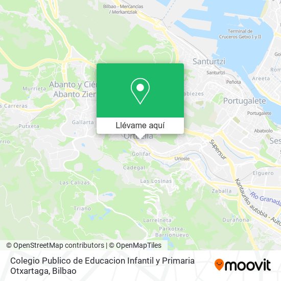 Mapa Colegio Publico de Educacion Infantil y Primaria Otxartaga