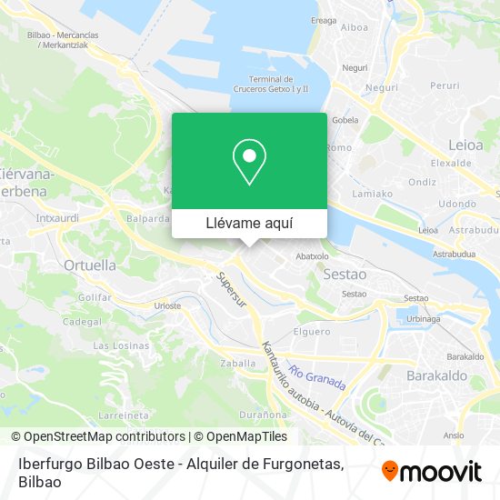 Mapa Iberfurgo Bilbao Oeste - Alquiler de Furgonetas