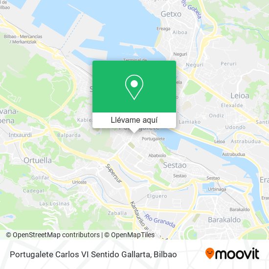 Mapa Portugalete Carlos VI Sentido Gallarta