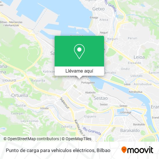 Mapa Punto de carga para vehículos eléctricos