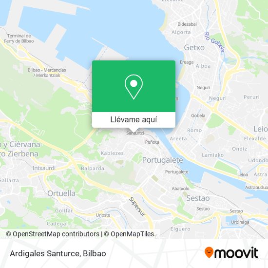Mapa Ardigales Santurce