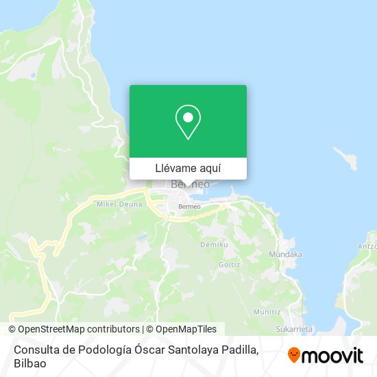Mapa Consulta de Podología Óscar Santolaya Padilla