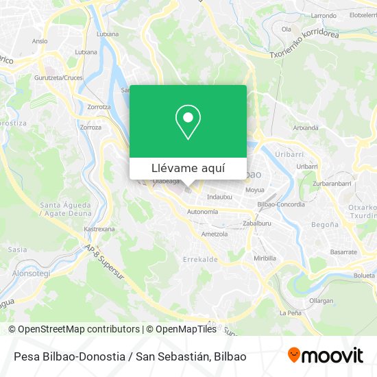 Mapa Pesa Bilbao-Donostia / San Sebastián
