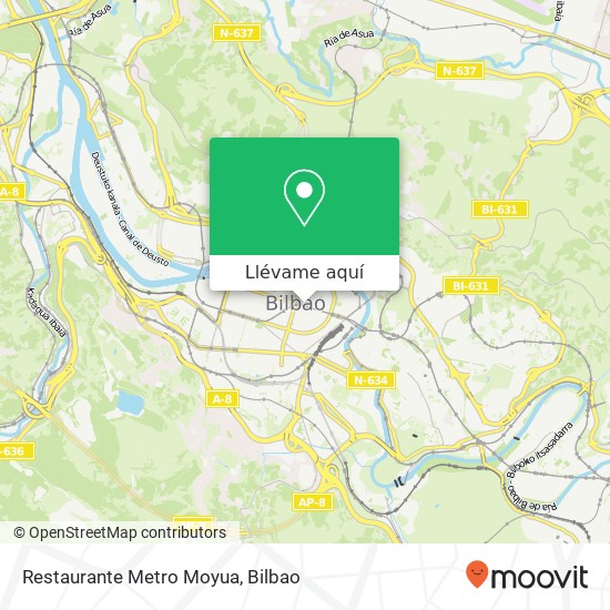 Mapa Restaurante Metro Moyua