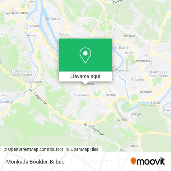 Mapa Monkada Boulder