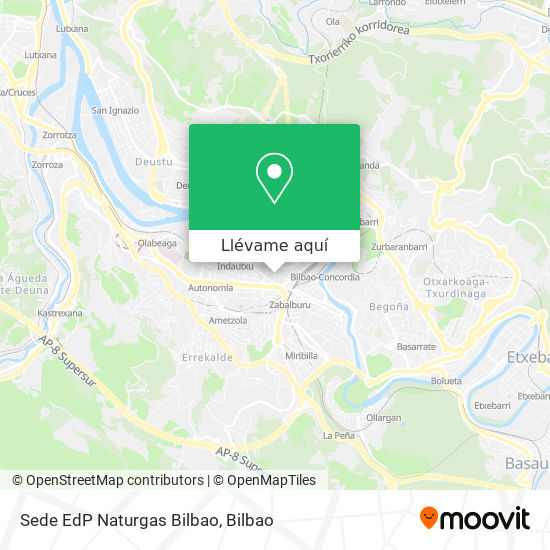 Mapa Sede EdP Naturgas Bilbao