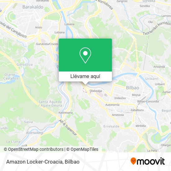 Mapa Amazon Locker-Croacia