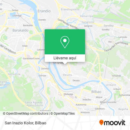 Mapa San Inazio Kolor