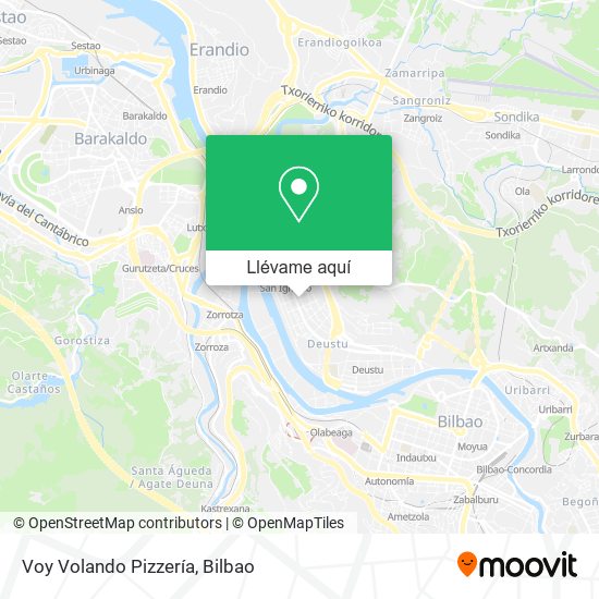 Mapa Voy Volando Pizzería