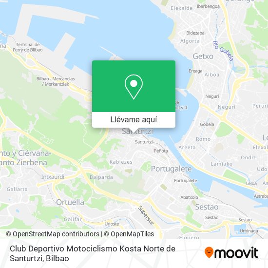 Mapa Club Deportivo Motociclismo Kosta Norte de Santurtzi