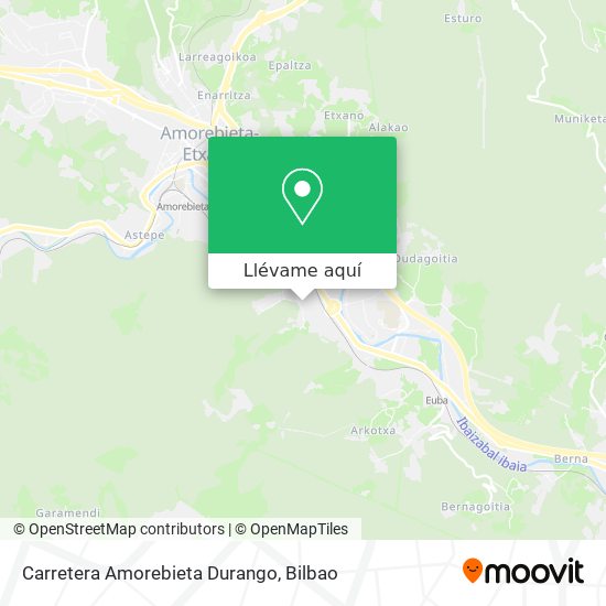 Mapa Carretera Amorebieta Durango