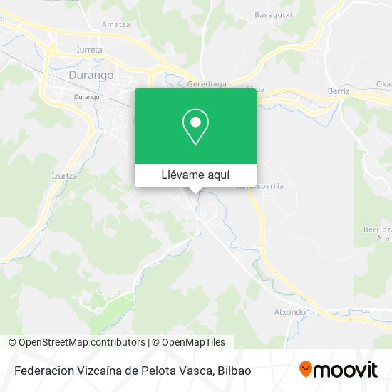 Mapa Federacion Vizcaína de Pelota Vasca