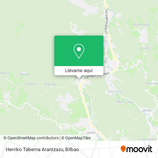 Mapa Herriko Taberna Arantzazu