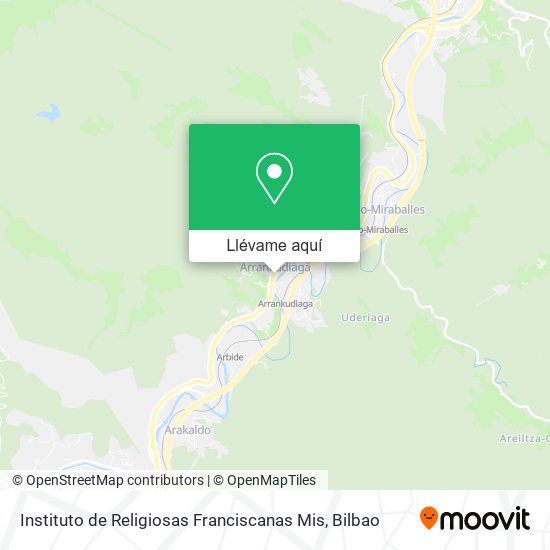 Mapa Instituto de Religiosas Franciscanas Mis