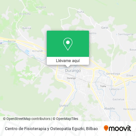 Mapa Centro de Fisioterapia y Osteopatía Eguzki