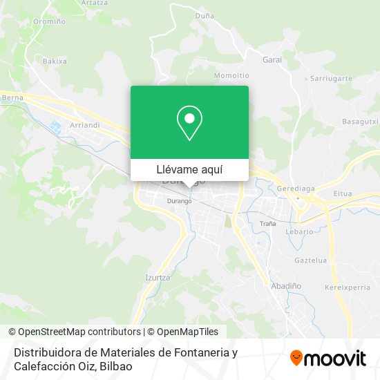 Mapa Distribuidora de Materiales de Fontaneria y Calefacción Oiz