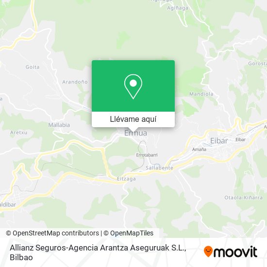 Mapa Allianz Seguros-Agencia Arantza Aseguruak S.L.