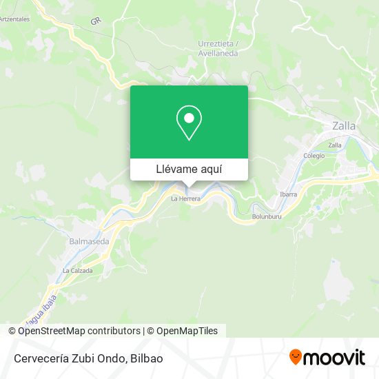 Mapa Cervecería Zubi Ondo