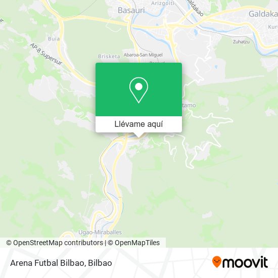 Mapa Arena Futbal Bilbao