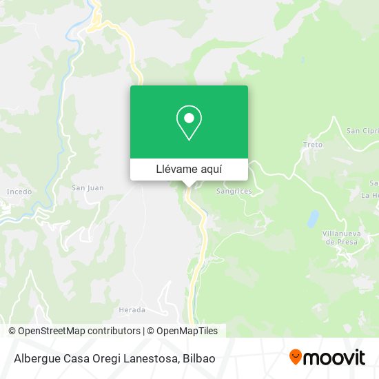 Mapa Albergue Casa Oregi Lanestosa