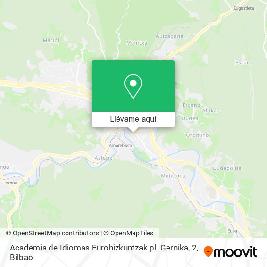 Mapa Academia de Idiomas Eurohizkuntzak pl. Gernika, 2
