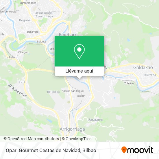 Mapa Opari Gourmet Cestas de Navidad