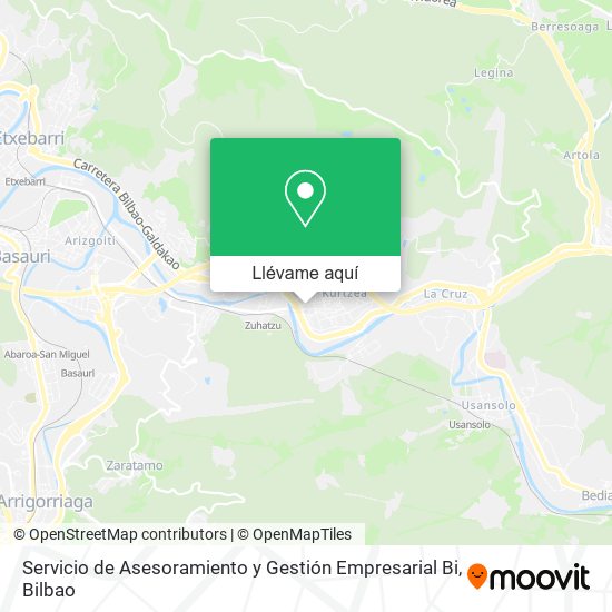 Mapa Servicio de Asesoramiento y Gestión Empresarial Bi
