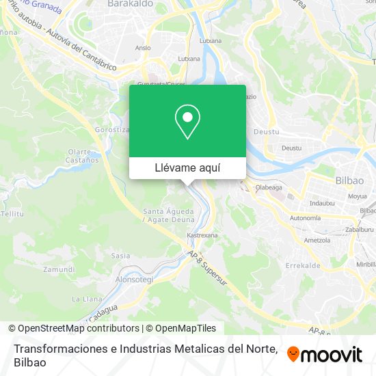 Mapa Transformaciones e Industrias Metalicas del Norte