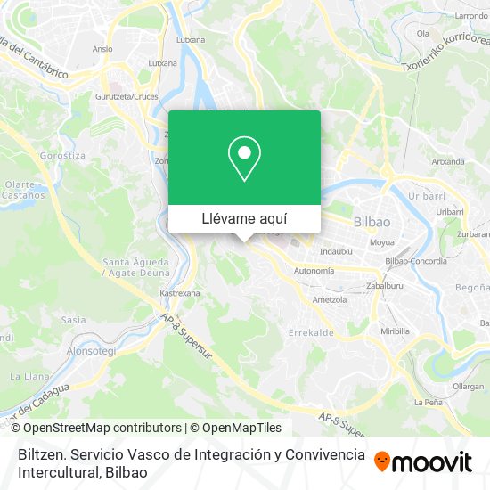 Mapa Biltzen. Servicio Vasco de Integración y Convivencia Intercultural