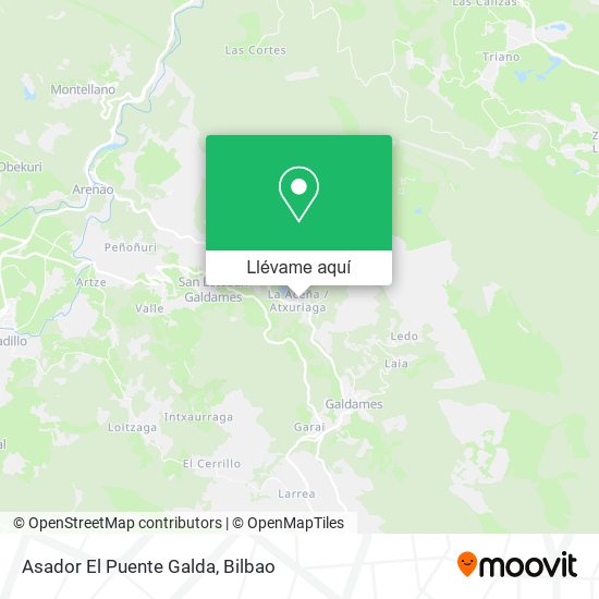 Mapa Asador El Puente Galda