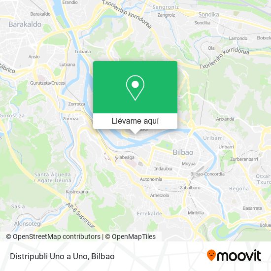 Mapa Distripubli Uno a Uno